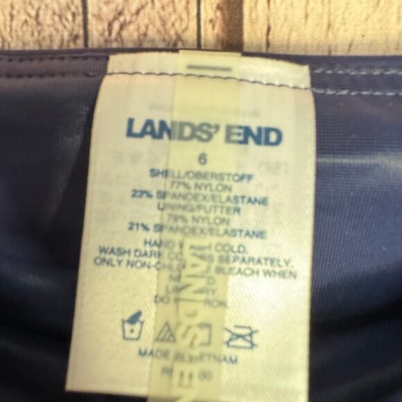 Lands'End Swimsuit Two Piece Tankini Skirt Paisley Blue NWT Size 6 Pool Modest - Picture 7 of 10